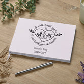 Personalised I will hold you in my heart Memorial Remembrance Guest book