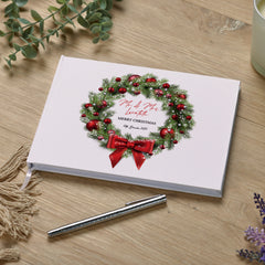 Personalised Merry Christmas Guest Book