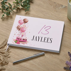 Personalised 13th Birthday For Her Guest Book