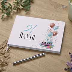 Personalised 21st Birthday For Him Guest Book
