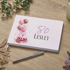 Personalised 80th Birthday Gifts For Her Guest Book
