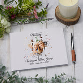 Personalised Funeral Condolence Memorial Guest Book With Photo