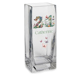 Personalised 21st Birthday Flower Vase Gift Present With Floral Numbers Personalised Flower Vase ukgiftstoreonline