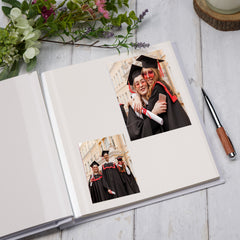 Large Personalised Linen Graduation Photo Album Custom Photos Graduation Day Memory Storage Album Linen Photo Album ukgiftstoreonline