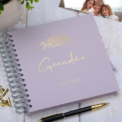 Personalised Grandma Scrapbook Photo Album With Sentiment Multiple Colours