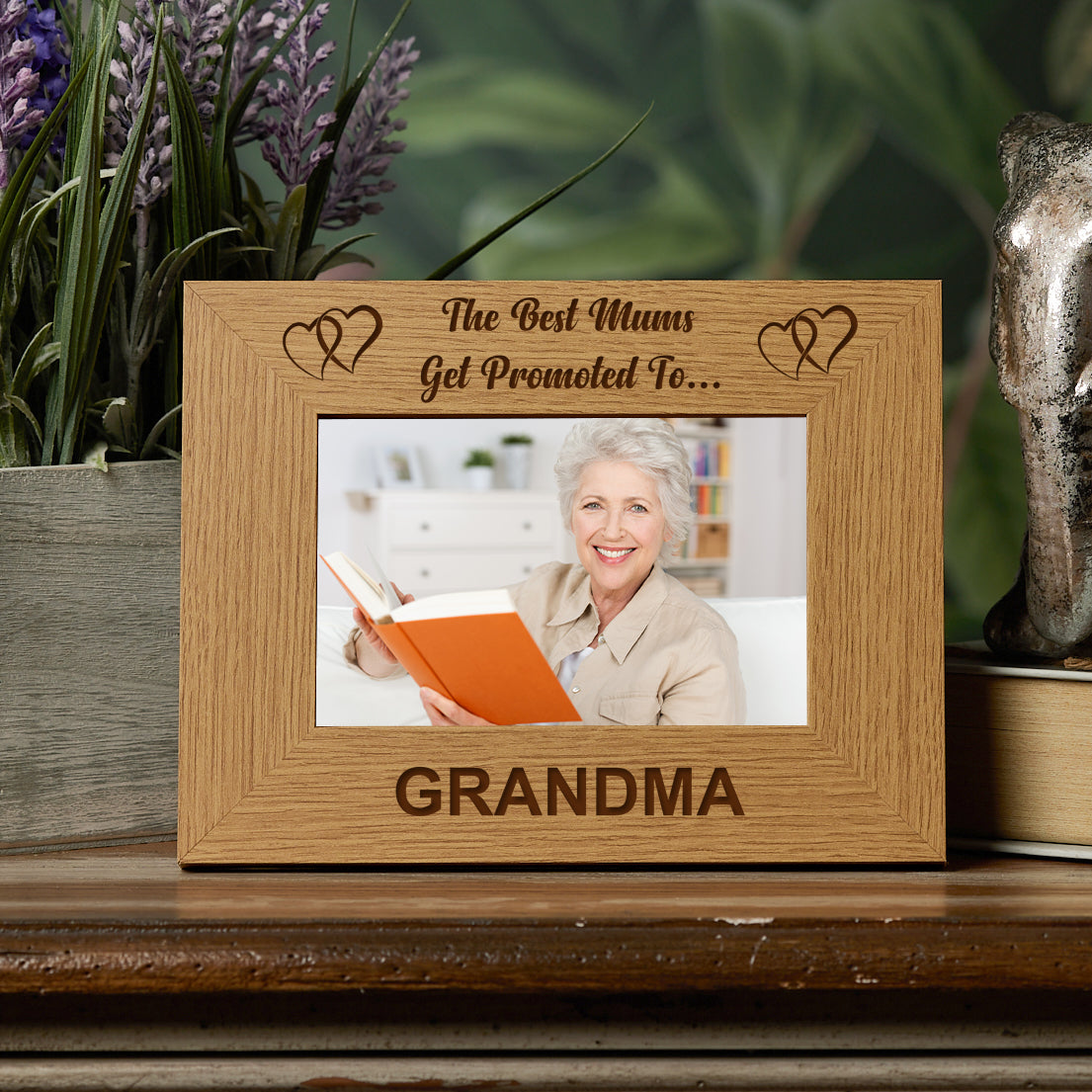 Best Mums Get Promoted To Grandma Wooden Photo Frame Gift Grandma Photo Frame ukgiftstoreonline