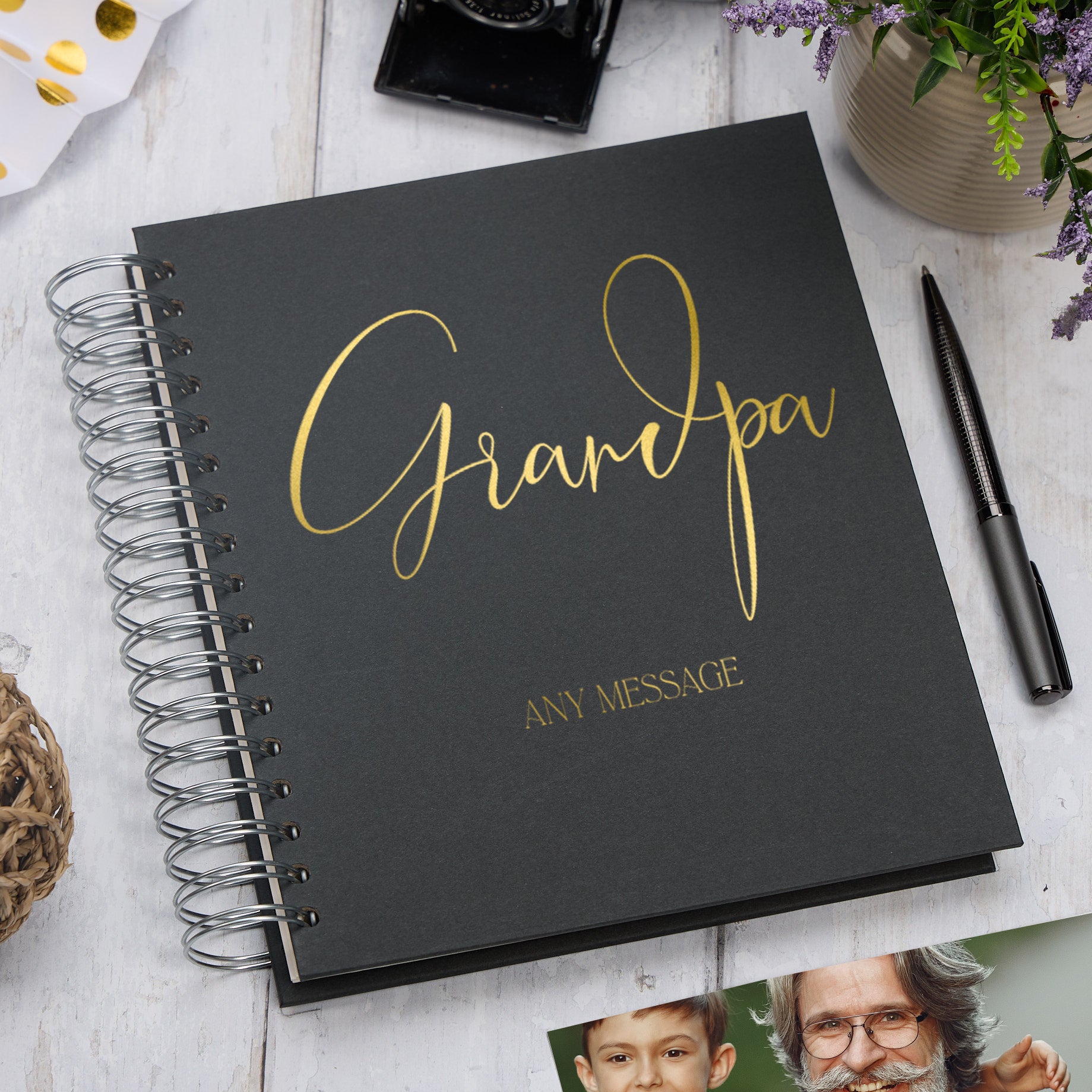 Personalised Grandpa Memory Book Multiple Colours Photo Album Photo Album ukgiftstoreonline