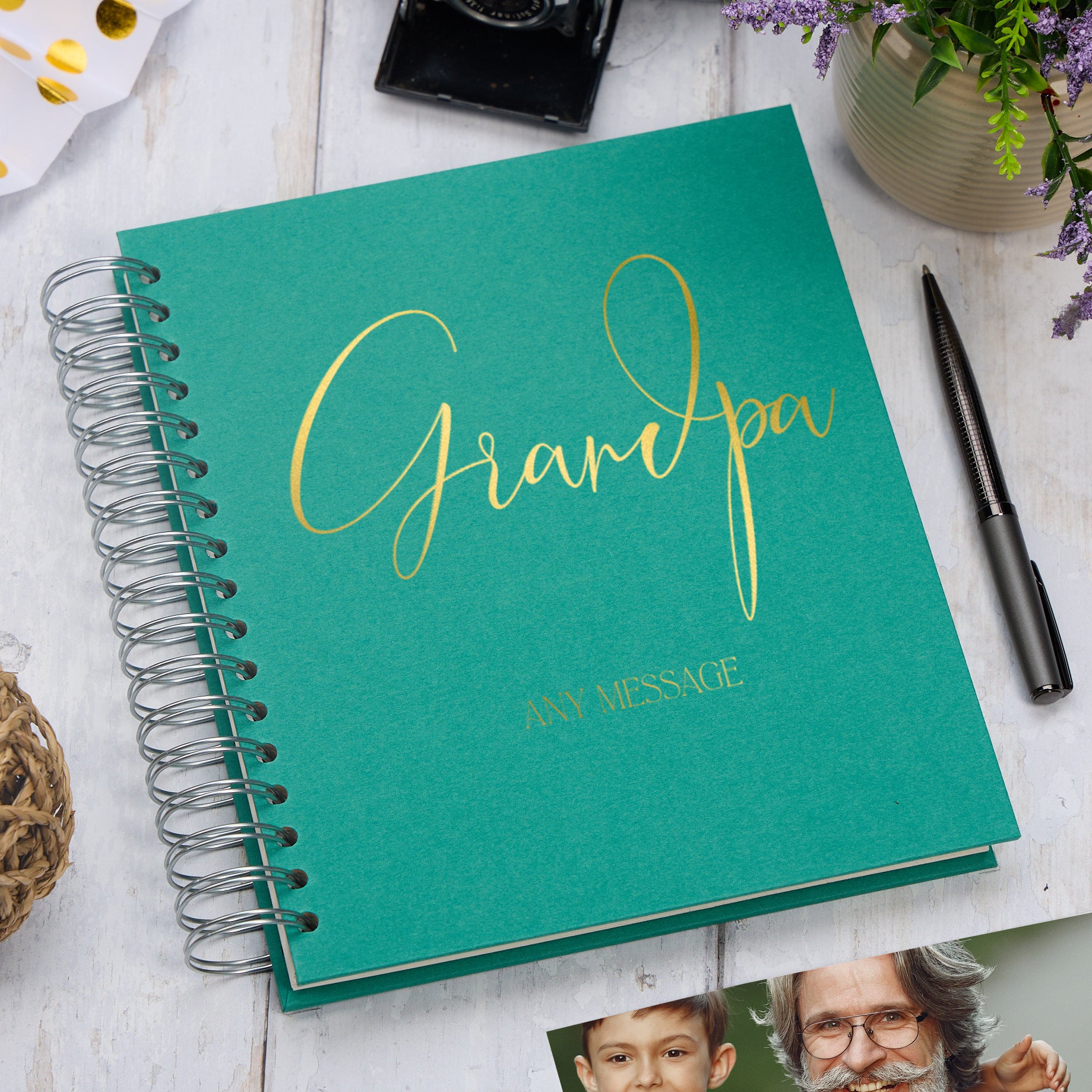 Personalised Grandpa Memory Book Multiple Colours Photo Album Photo Album ukgiftstoreonline