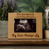 New Baby Pregnancy Scan Wooden Photo Frame Grandparents Gift
