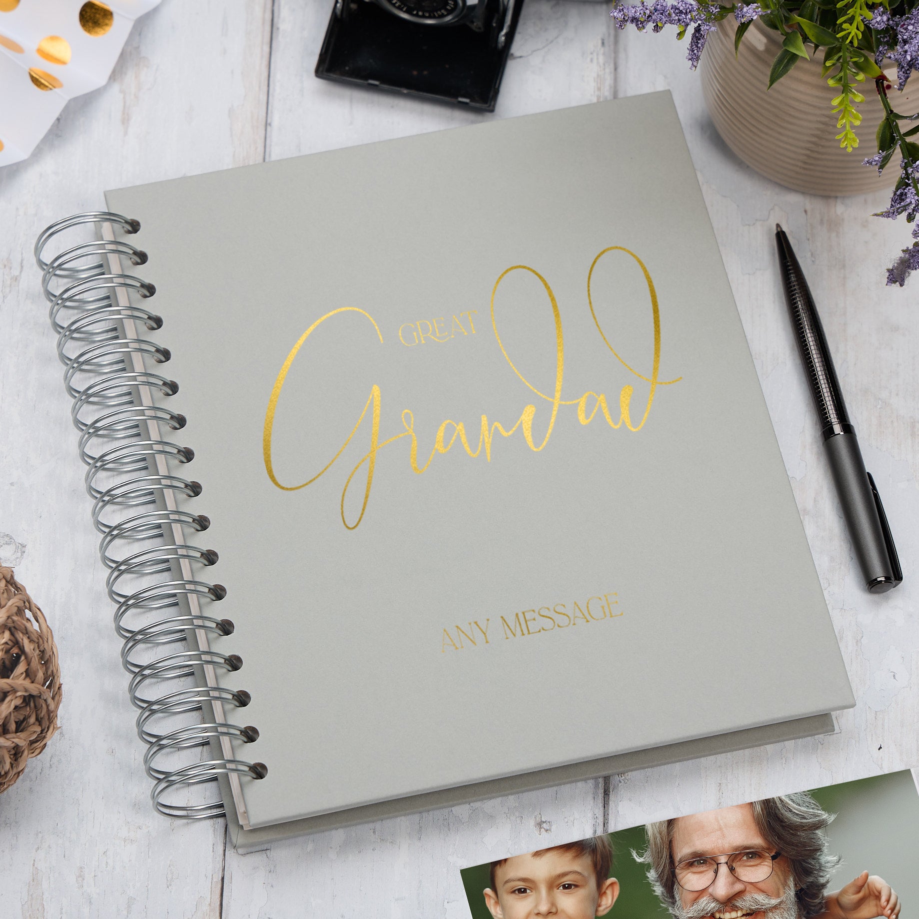 Personalised Great Grandad Memory Book Multiple Colours Photo Album Photo Album ukgiftstoreonline