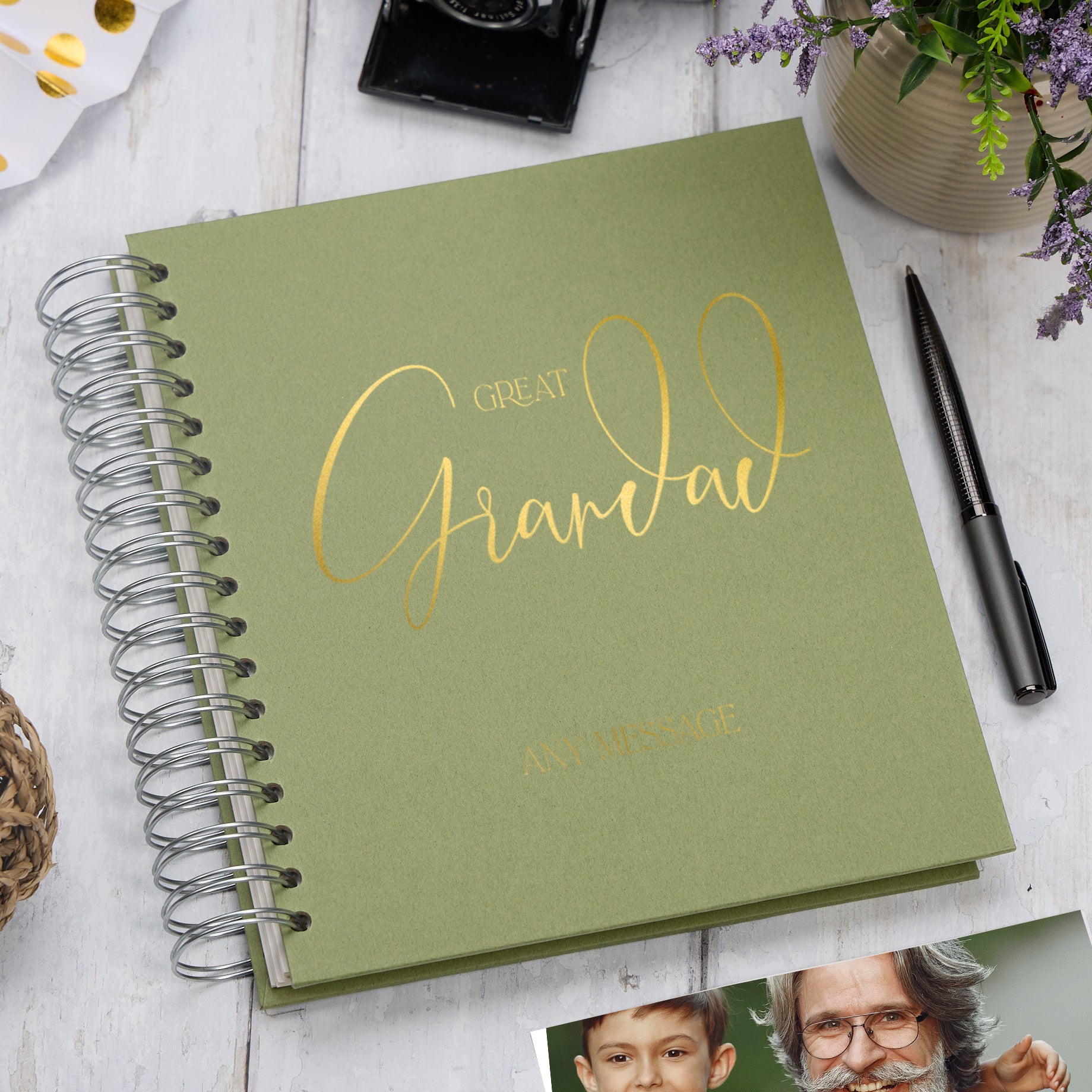 Personalised Great Grandad Memory Book Multiple Colours Photo Album Photo Album ukgiftstoreonline