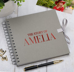 Personalised The Story Of Memories Love Themed Multiple Colour Scrapbook Photo Album