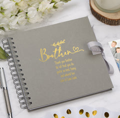 Personalised Brother Multiple Colour Scrapbook or Photo Album Gift With Sentiment