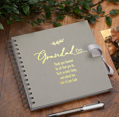 Personalised Grandad Multiple Colours Scrapbook or Photo Album Gift With Sentiment