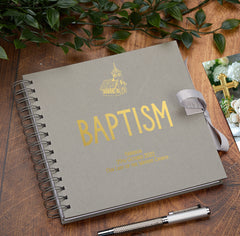 Personalised Baptism Multiple Colour Scrapbook, Guest Book or Photo Album Gift