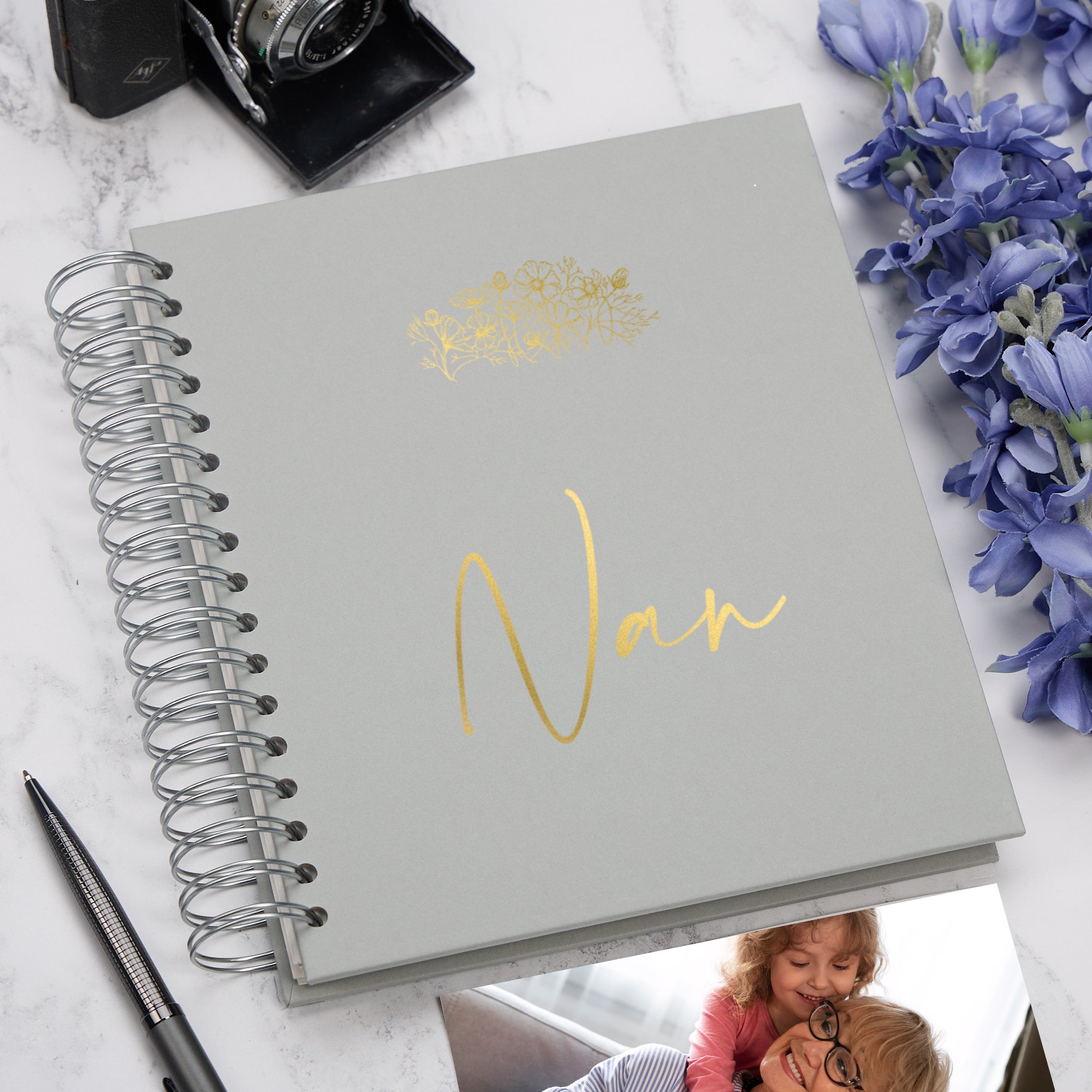 Large Nan Self Adhesive Photo Album Multiple Colours 19cm x 23cm or 22cm x 27cm Photo Album ukgiftstoreonline