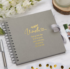 Personalised Uncle Multiple Colour Scrapbook or Photo Album Gift With Sentiment