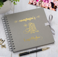 Personalised Hen Do Last Rodeo Multiple Colours Scrapbook Photo Album Guest Book