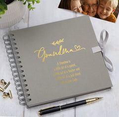 Personalised Grandma Multiple Colour Scrapbook or Photo Album Gift With Sentiment