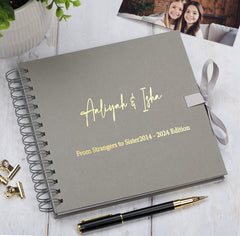 Personalised Any Name and Text Multiple Colour Scrapbook Photo Album Foil Print