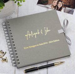 Personalised Any Name and Text Multiple Colour Scrapbook Photo Album Foil Print