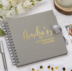 Personalised Any Name and Age Birthday Multiple Colour Scrapbook Photo Album