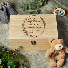 Personalised Large Wooden Memory Box Gifts Ideas For Boys and Girls Keepsake