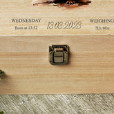 Personalised Large Baby Wooden Memories Keepsake Box Gift With Squirrel