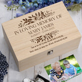 Personalised Wooden Memorial Keepsake Memory Box Remembrance Bereavement Gift Engraved