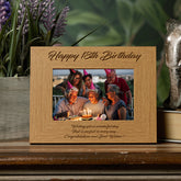 Happy 18th Birthday Wooden Photo Frame Gift