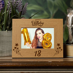 Happy 18th Birthday Wooden Photo Frame Gift