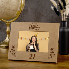 Happy 21st Birthday Wooden Photo Frame Gift