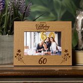 Happy 60th Birthday Wooden Photo Frame Gift
