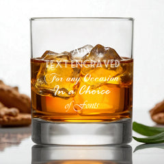 Customised Bespoke Whisky Glass Any Text Engraved Any Occasion