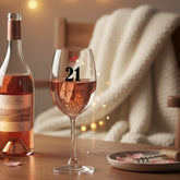 Personalised 21st Birthday Wine Glass Gift For Her With Love Heart