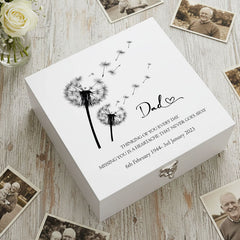 Dad Remembrance Personalised Luxury Wooden Keepsake Memory Box Keepsake Boxes ukgiftstoreonline