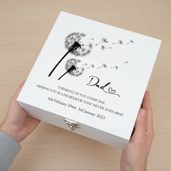 Dad Remembrance Personalised Luxury Wooden Keepsake Memory Box Keepsake Boxes ukgiftstoreonline