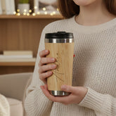 Personalised Bamboo Insulated Travel Mug Gift Any Name Script Font Personalised Gifts ukgiftstoreonline