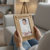 Christening Gift Personalised Engraved Wooden Photo Frame Christening Photo Frame ukgiftstoreonline