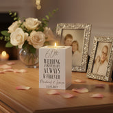 Personalised 60th Wedding Anniversary Tea Light Holder Gift