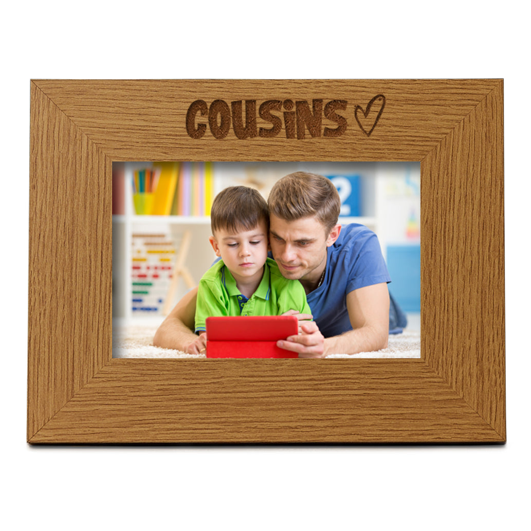Oak Cousins Picture Photo Frame Heart Gift Landscape Brother Photo Frame ukgiftstoreonline