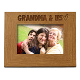Oak Grandma And Us Picture Photo Frame Heart Gift Landscape