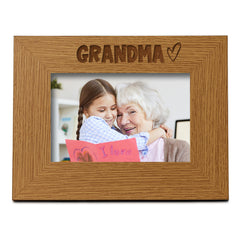 Oak Grandma Picture Photo Frame Heart Gift Landscape