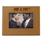 Oak Wedding Day Mr and Mr Picture Photo Frame Heart Gift Landscape
