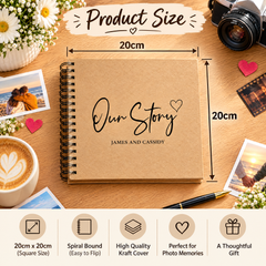 Personalised Our Story Love Brown Scrapbook Photo Album Scrapbook ukgiftstoreonline