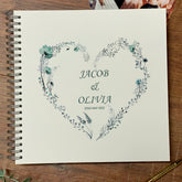 Large Wedding Photo Album Scrapbook Guest Book Boxed Floral Watercolour Heart