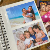 Personalised Large Engraved Wooden Wedding Photo Album Gift With Initials And Leaves