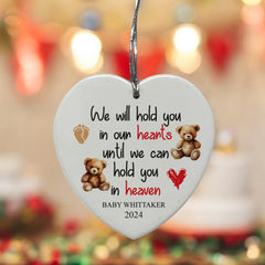 Personalised Miscarriage Memorial Ornament Hold You In Heaven Personalised Heart Gifts ukgiftstoreonline