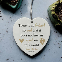 Personalised Miscarriage Memorial Ornament Large Heart Infant Loss Personalised Heart Gifts ukgiftstoreonline