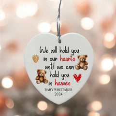 Personalised Miscarriage Memorial Ornament Hold You In Heaven Personalised Heart Gifts ukgiftstoreonline